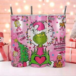 Pink Grinch 20oz Stainless Steel Tumbler